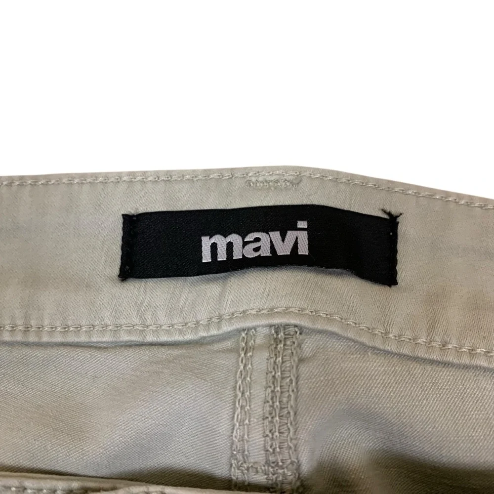 Mavi Zach Straight Leg Pants Sage Green Stretch Denim 42 34